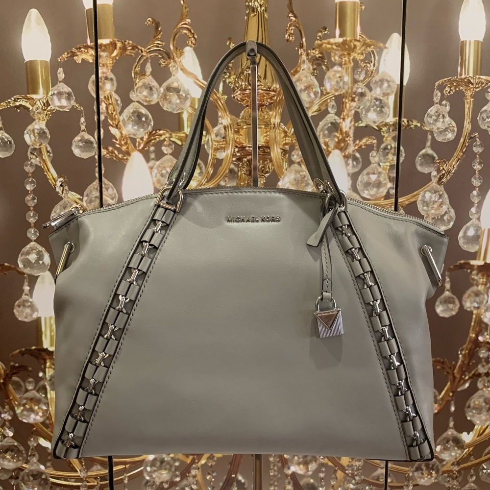 Michael Kors Sadie Satchel- Pearl Grey